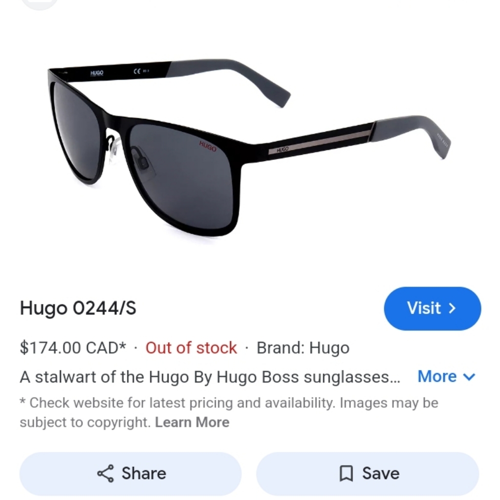 COPY - UNISEX Hugo Boss Sunglasses